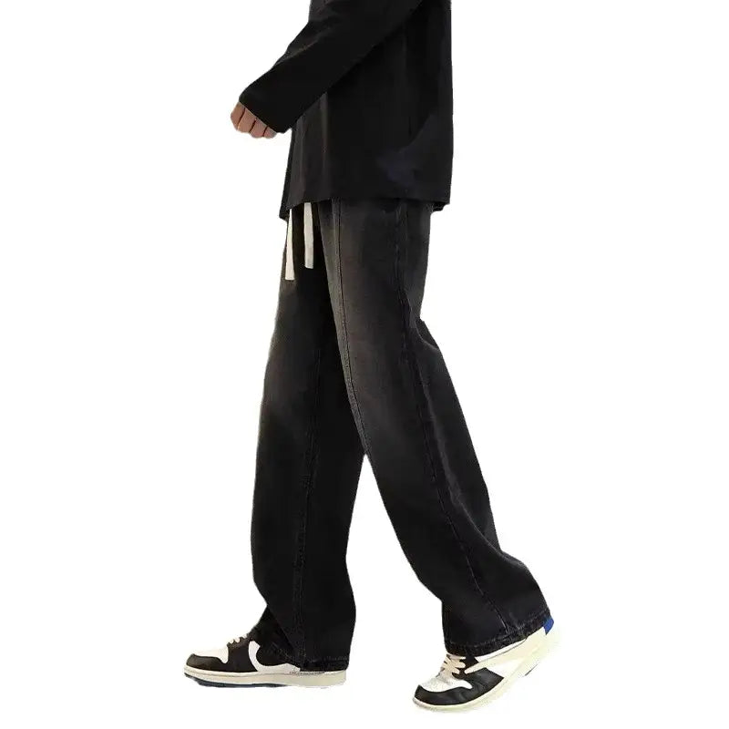Men's Wide Leg Straight Cut Jeans 2024 Spring Autumn