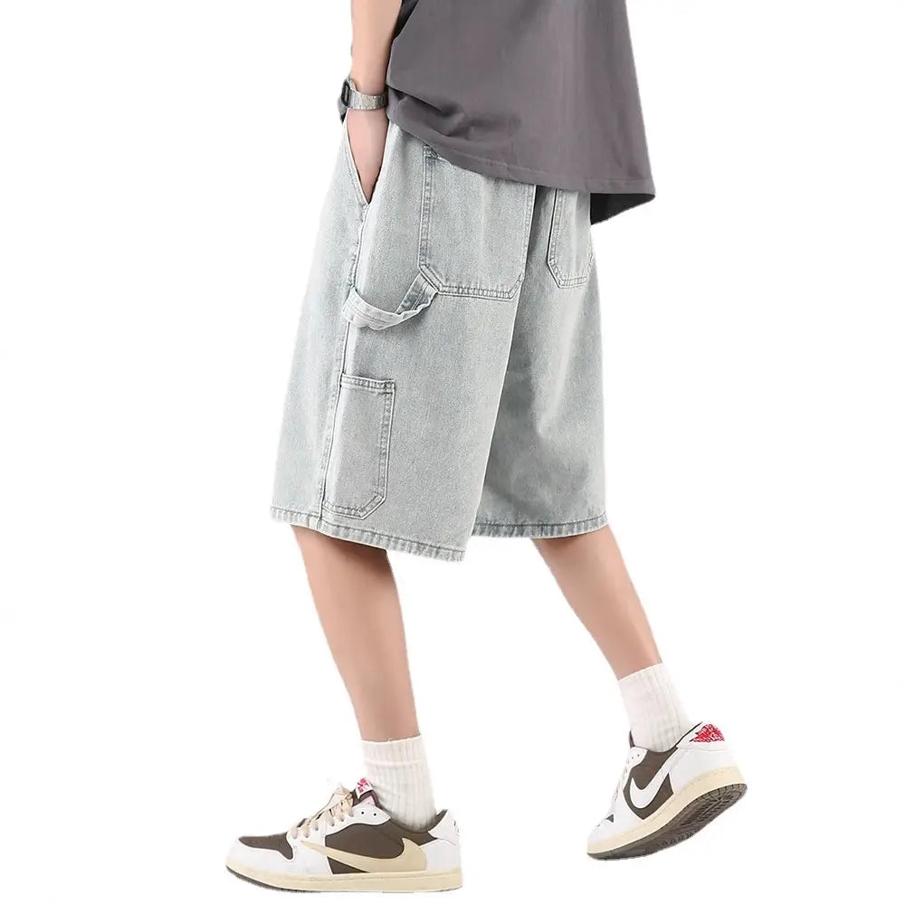 Denim Shorts Men Summer Loose Wide Leg 2023