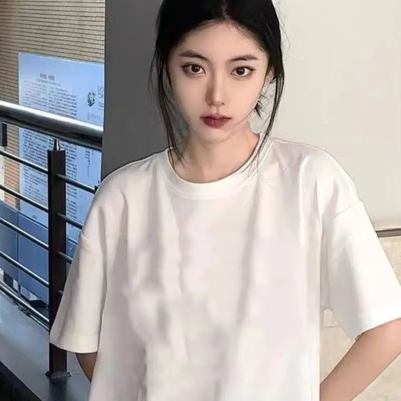 Black Ice Silk T-Shirt "IM NOT STINGER" Round Neck Short Sleeve