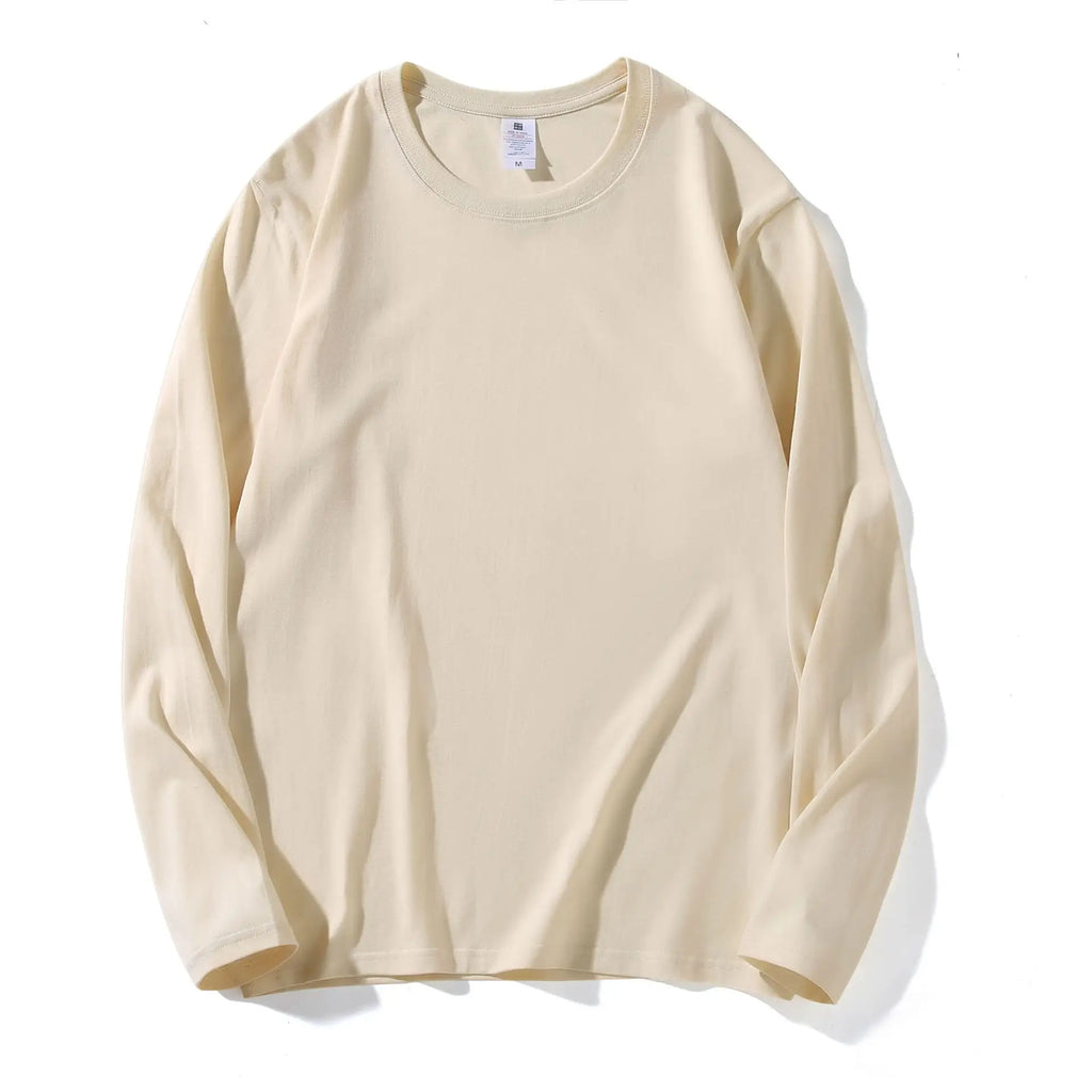 Men Black Cotton Long Sleeve T-Shirt Loose Fit