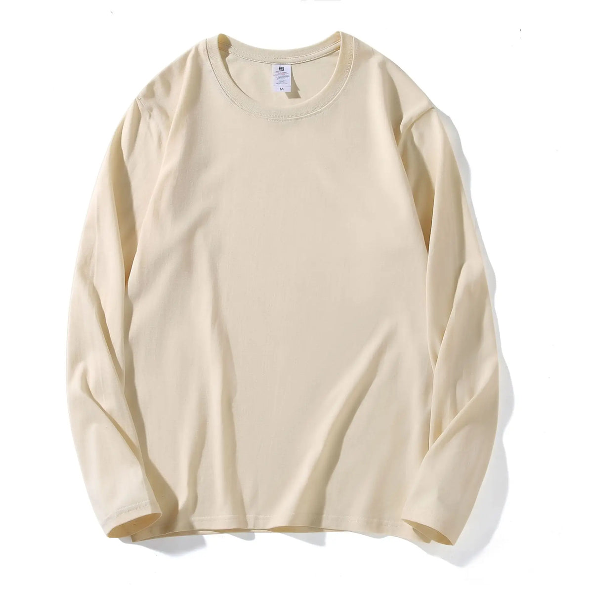 Men Black Cotton Long Sleeve T-Shirt Loose Fit