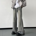 American Vintage Washed Jeans Men's Micro Flared Loose Straight Pants