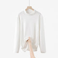 Men Velvet Long Sleeve T-Shirt Black Brown White