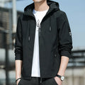 Men's Hooded Flying Jacket Beige 2024 Autumn