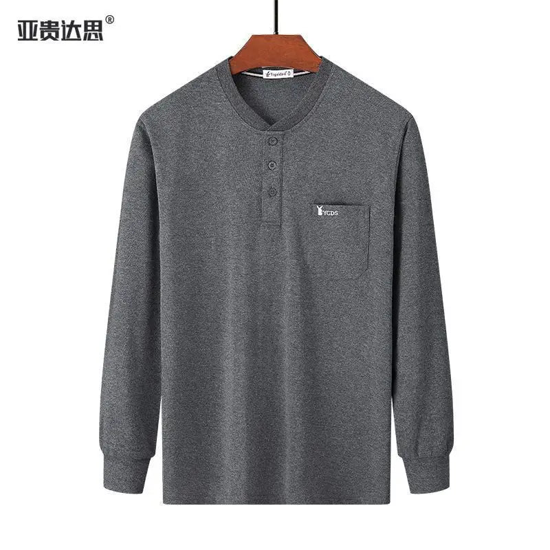 Men Green Cotton Collar T-Shirt with Pocket