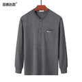 Men Green Cotton Collar T-Shirt with Pocket