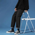 Men's Black Loose Straight Jeans Spring Summer New