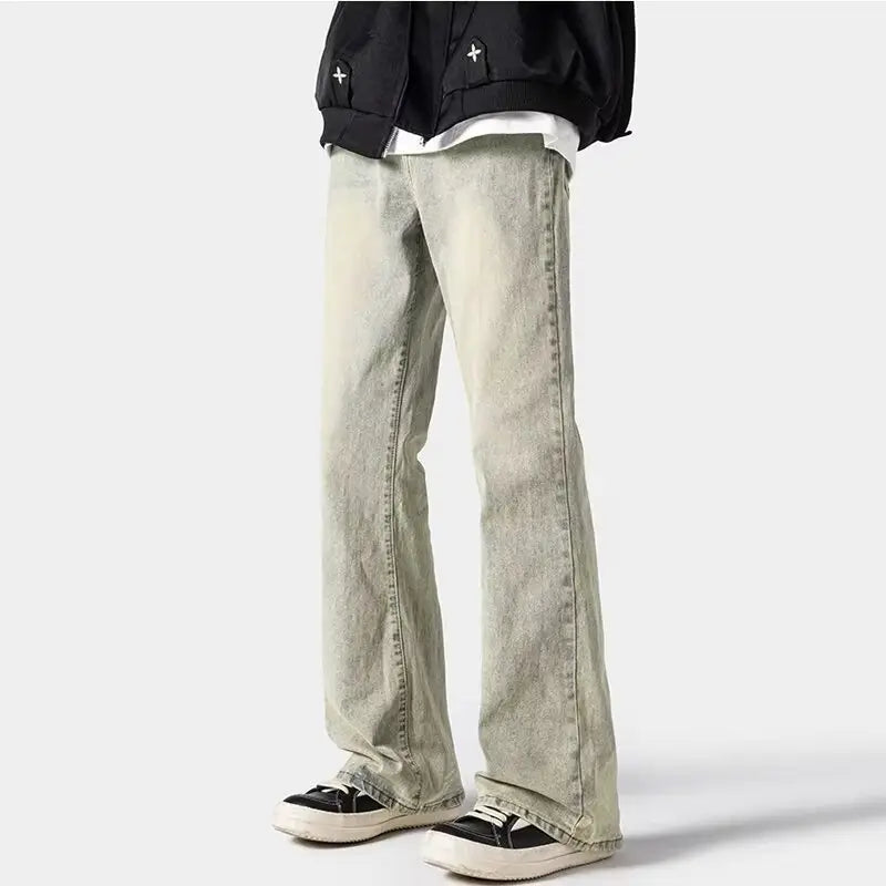 Men's Slim Fit Washed Jeans High Street Style