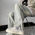 Men Vintage Washed Mud Slim Jeans Summer Streetwear