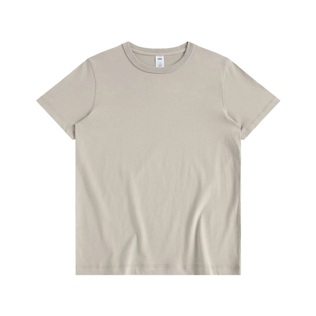 Pure Cotton Men's White Crew Neck T-Shirt 250g