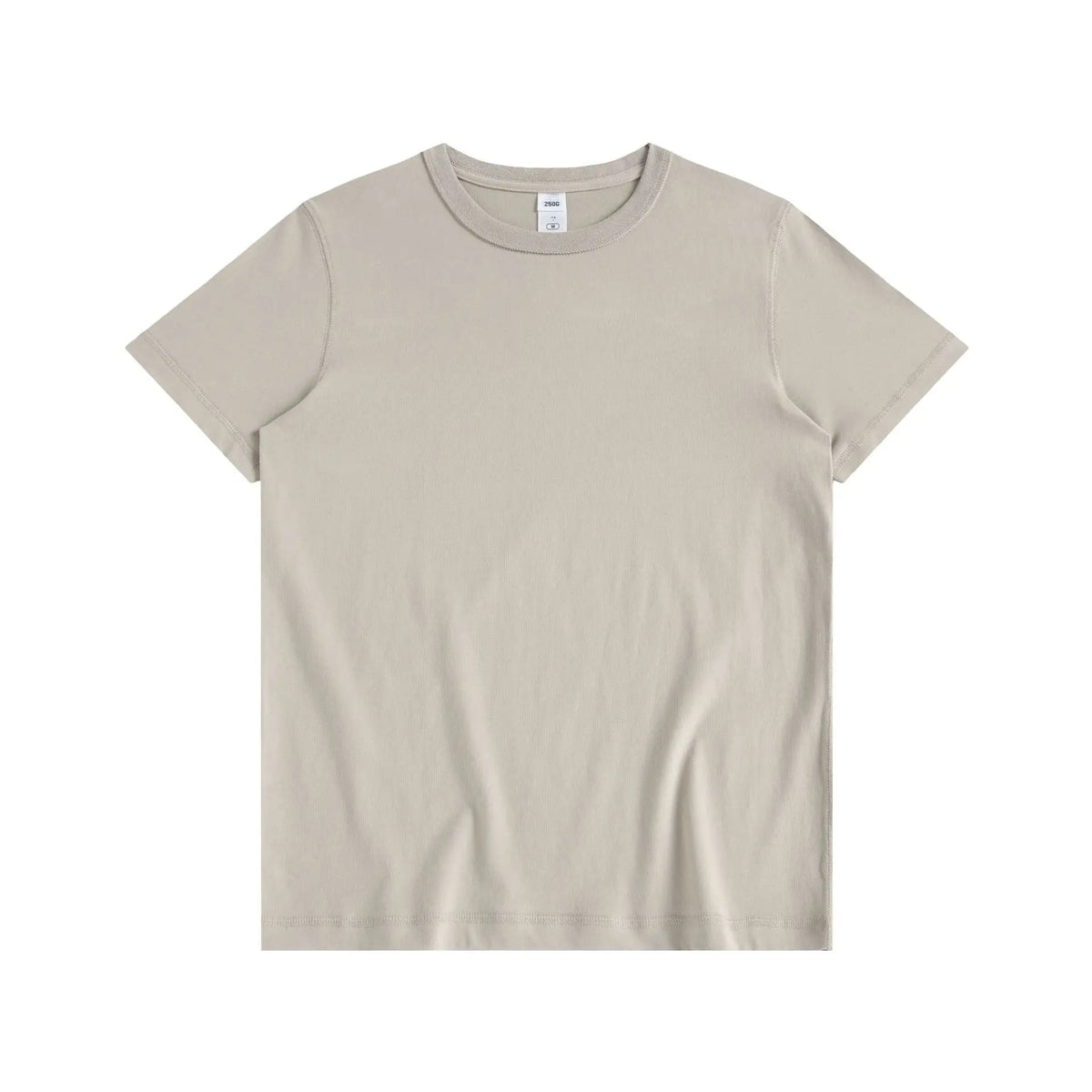 Pure Cotton Men's White Crew Neck T-Shirt 250g