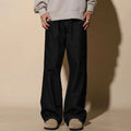 American Style Wide Leg Jeans Dark Blue Unisex Casual