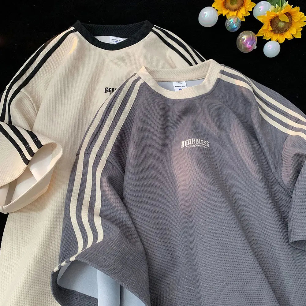 Men Waffle T-Shirt Summer 2023 New Style