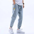 Men's 2024 Black Loose Leg Harem Pants Nine Point Design