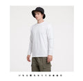 Men Black Cotton Long Sleeve T-Shirt Loose Fit