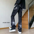 Men's White Star Jeans 2024 Wide Leg Spring Autumn
