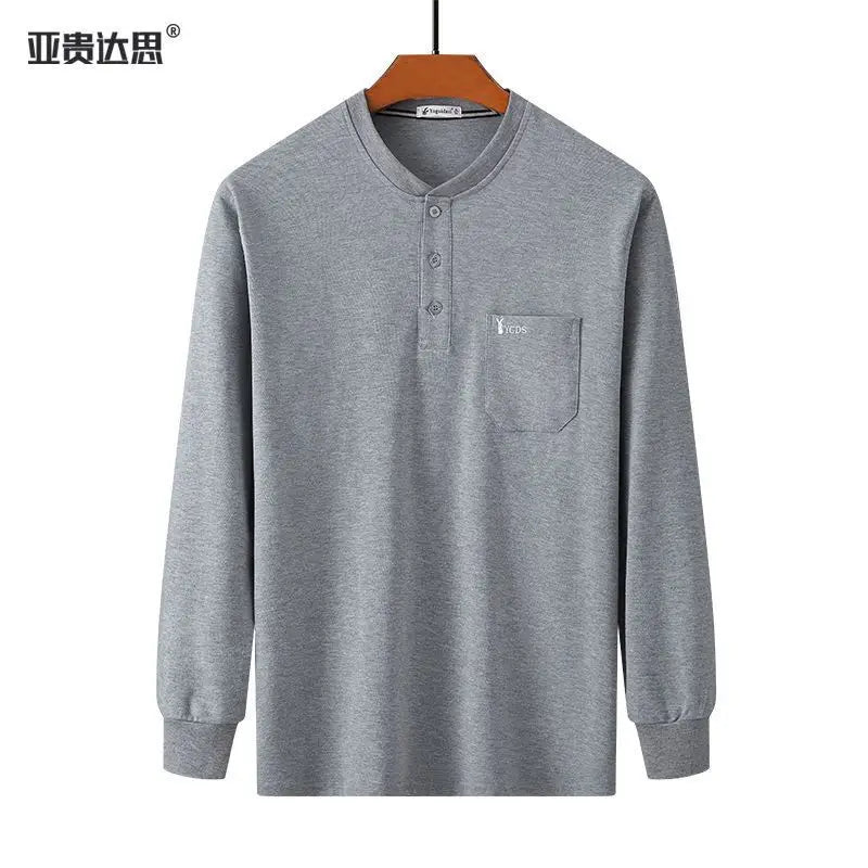 Men Green Cotton Collar T-Shirt with Pocket