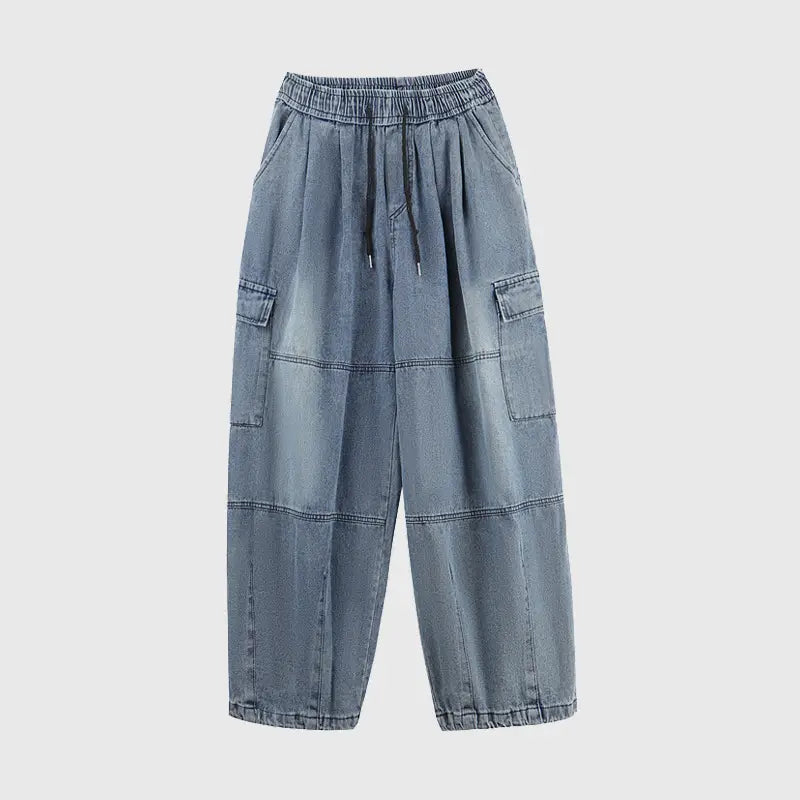 2022 Hip Hop Couple Loose Wide Leg Jeans Men Women