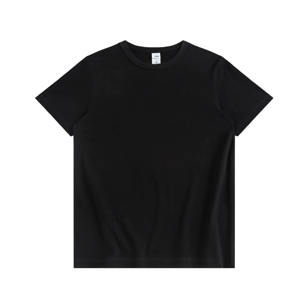 Pure Cotton Men's White Crew Neck T-Shirt 250g