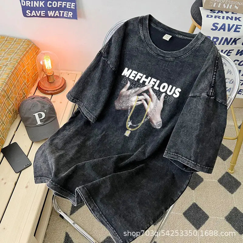 Men Bow & Arrows Washable T-Shirt Black