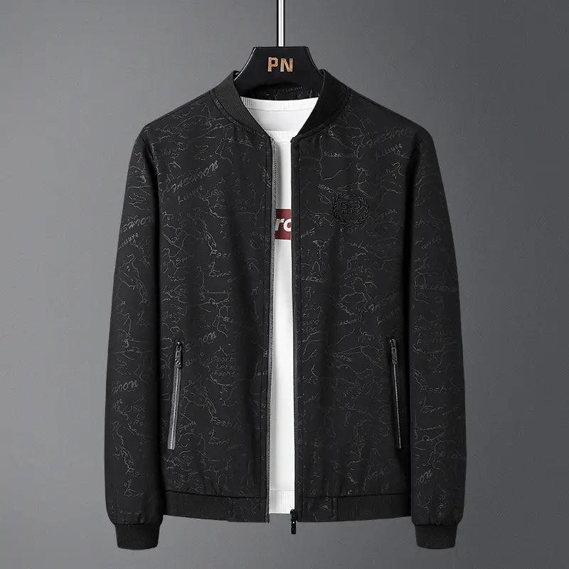 Men's Fleece Lined Jacket Black Fleece Plus Size