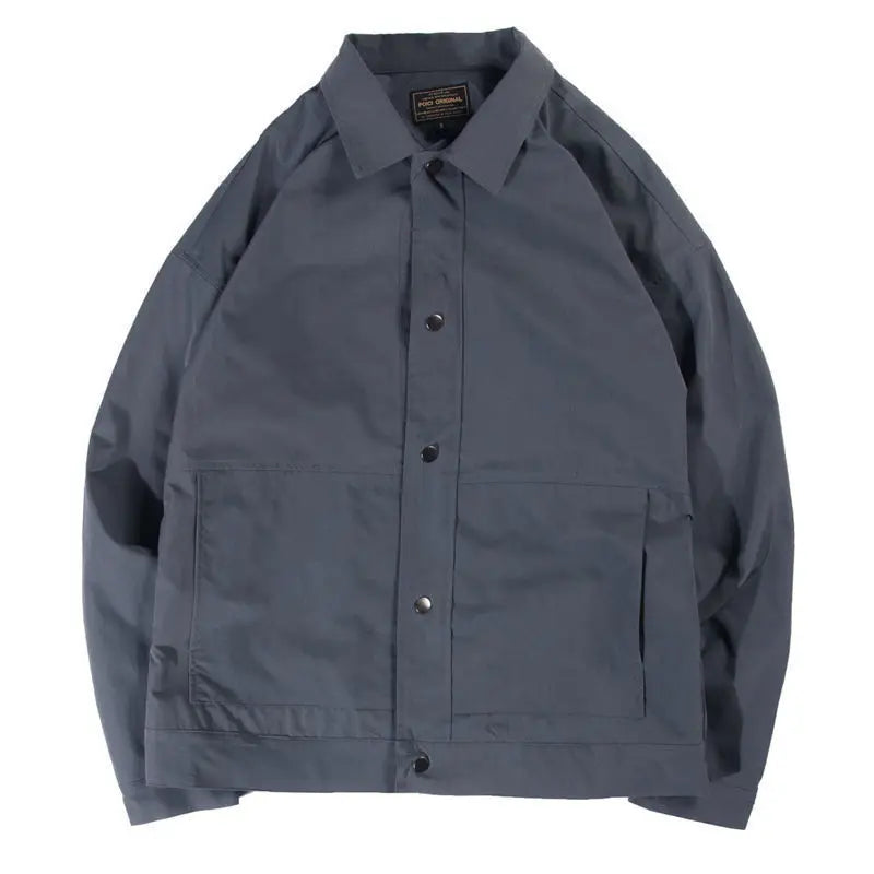 Men's Stand Collar Jacket Grey 2023 Spring New Casual Top
