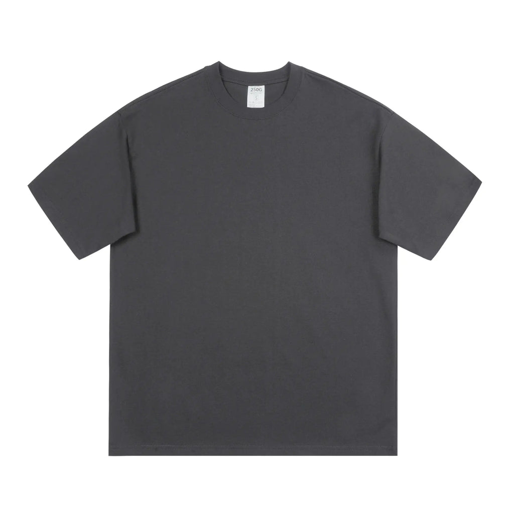 Men's Black Cotton T-Shirt Large Loose Breathable