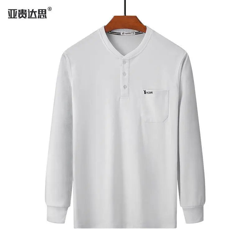 Men Green Cotton Collar T-Shirt with Pocket
