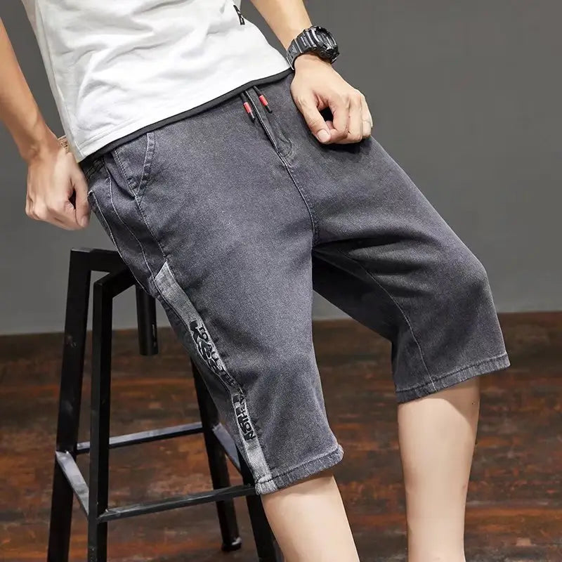Men Denim Shorts Large Size Loose Fit Summer Wear