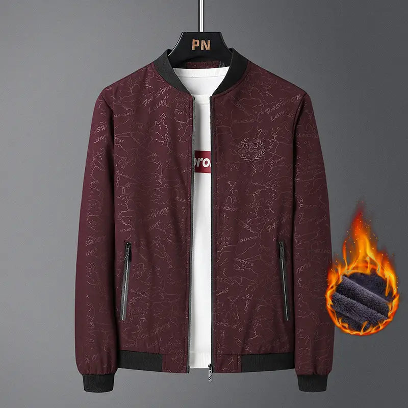 Men's Fleece Lined Jacket Black Fleece Plus Size