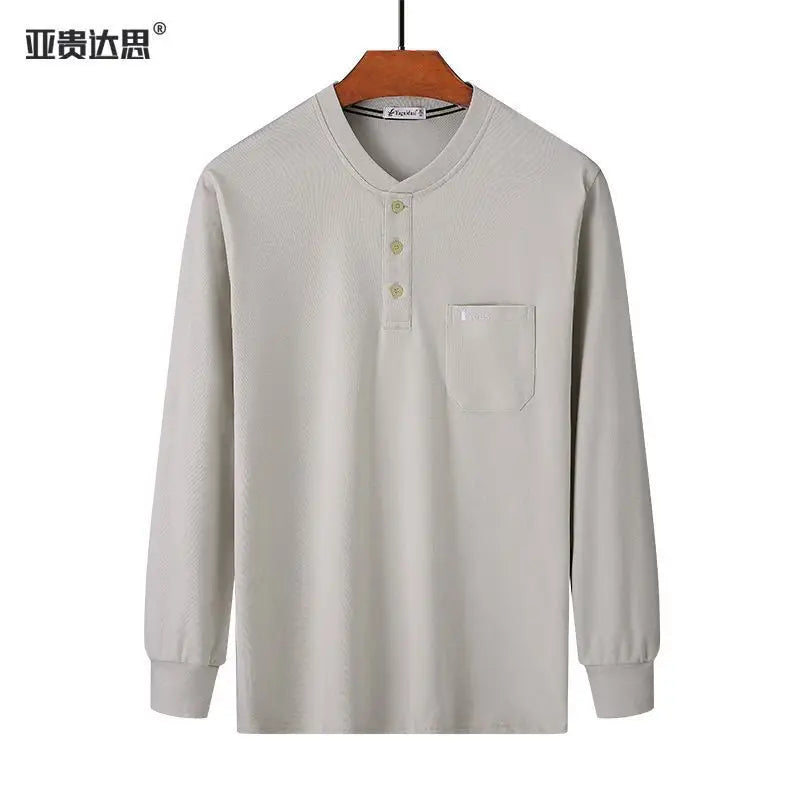 Men Green Cotton Collar T-Shirt with Pocket