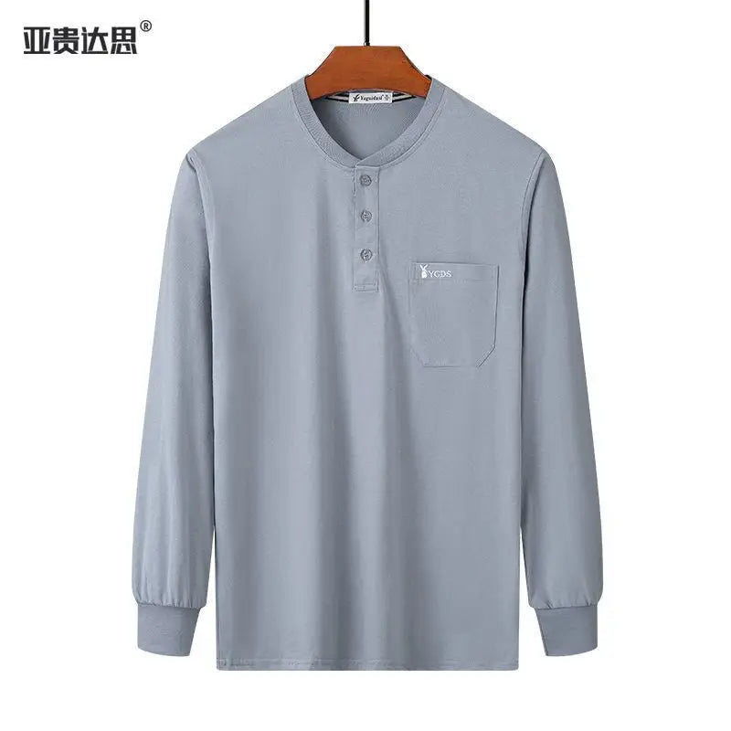 Men Green Cotton Collar T-Shirt with Pocket