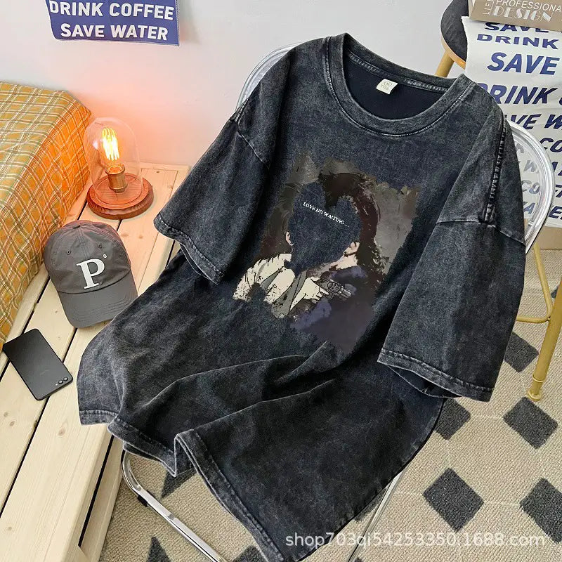 Men Bow & Arrows Washable T-Shirt Black