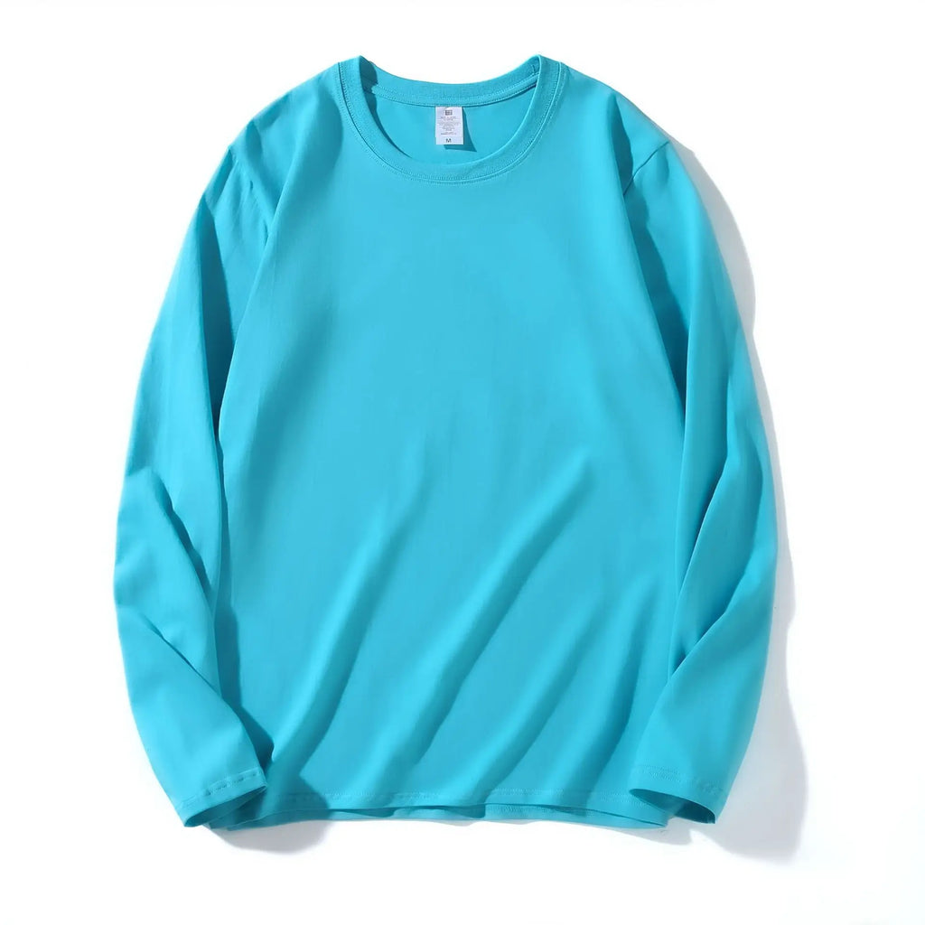 Men Black Cotton Long Sleeve T-Shirt Loose Fit