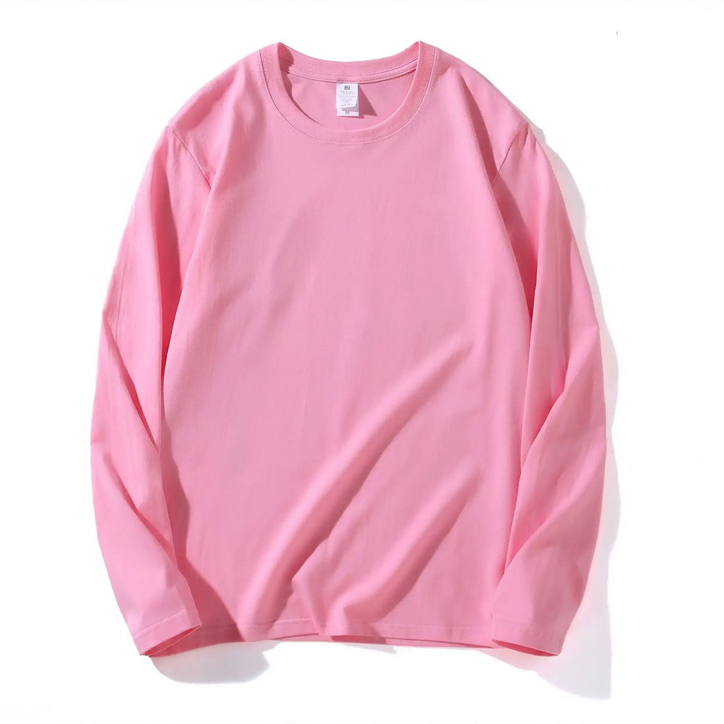 Men Black Cotton Long Sleeve T-Shirt Loose Fit