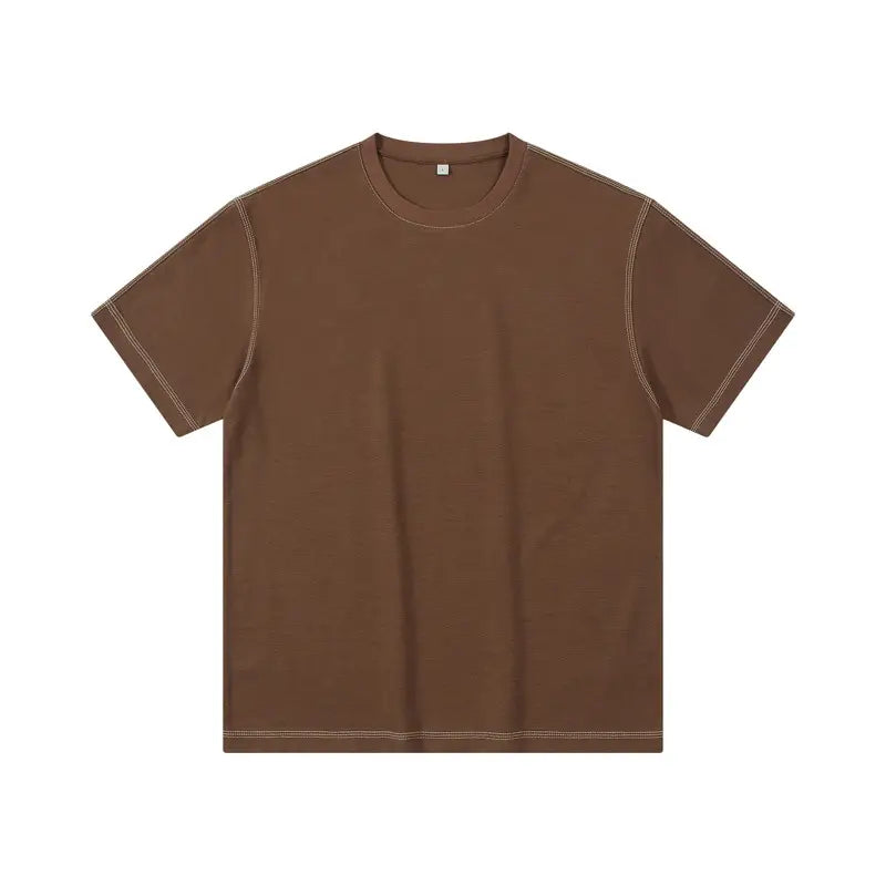Dengjue Men's Color-Block Twill T-Shirt Short Sleeve 2026