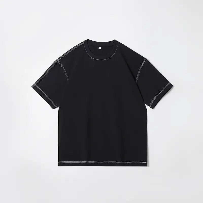 Dengjue Men's Color-Block Twill T-Shirt Short Sleeve 2026