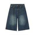 American Style Washed Denim Shorts Men
