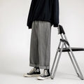 Men Vintage Wash Denim Jeans Loose Fit American Style