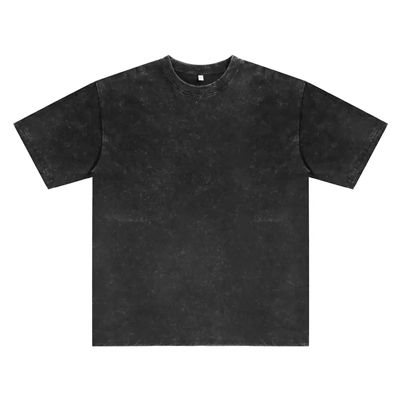 Heavy Duty Pure Cotton Men's T-Shirt Black Short Sleeve