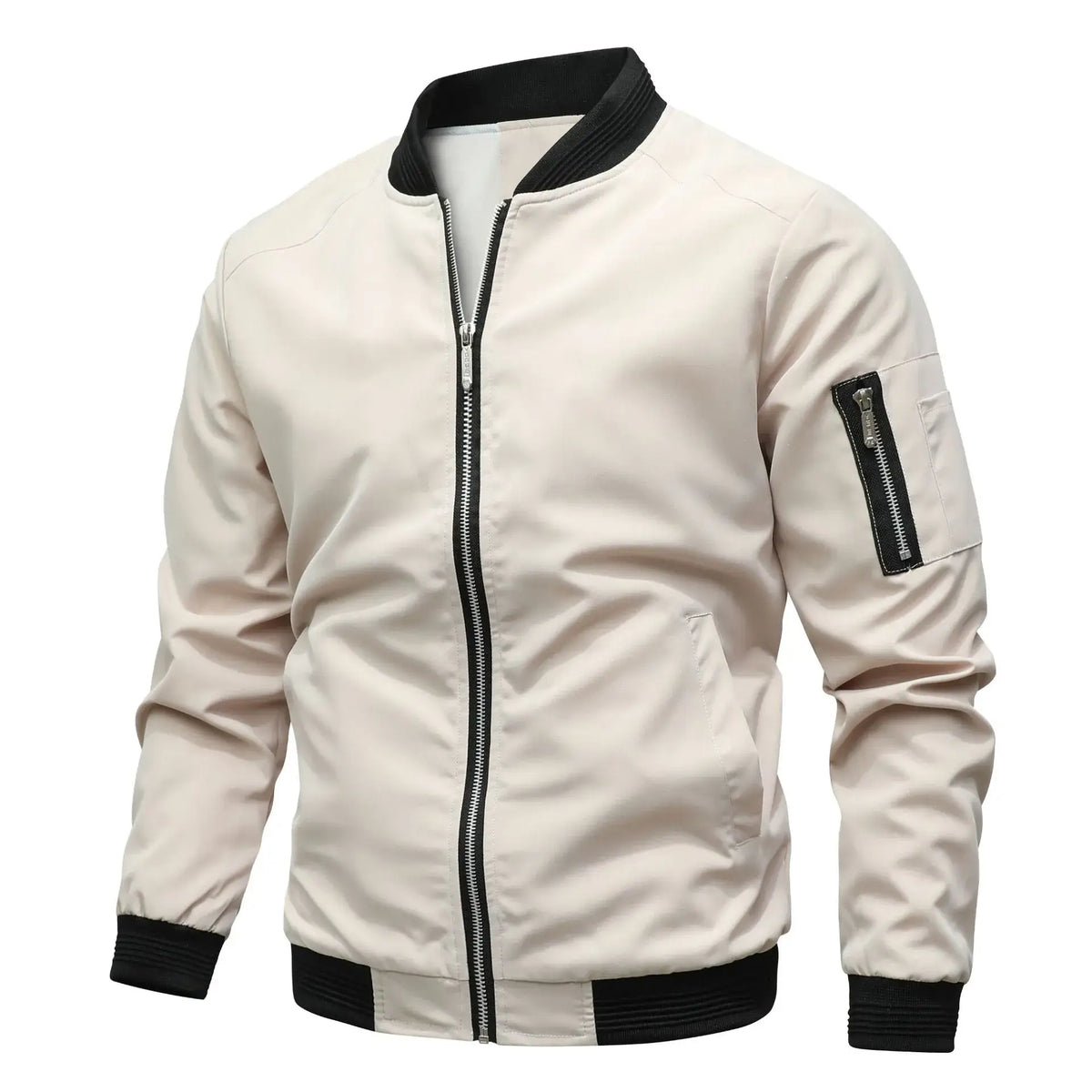 Men's Blue Bomber Jacket Spring Autumn Casual Coat