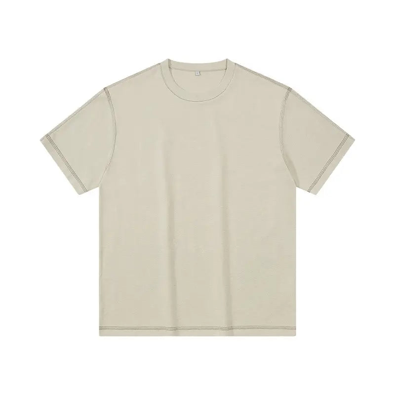 Dengjue Men's Color-Block Twill T-Shirt Short Sleeve 2026